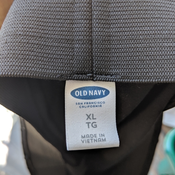 Old navy black stretchy pencil skirt with velvet - Picture 2 of 4